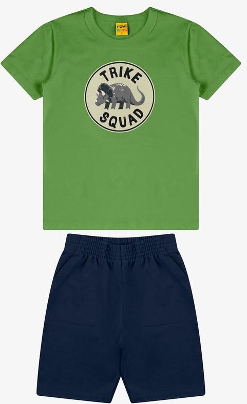 Imagem principal Conjunto Camiseta com Bermuda Verde Rovi Kids Rovi Kids
