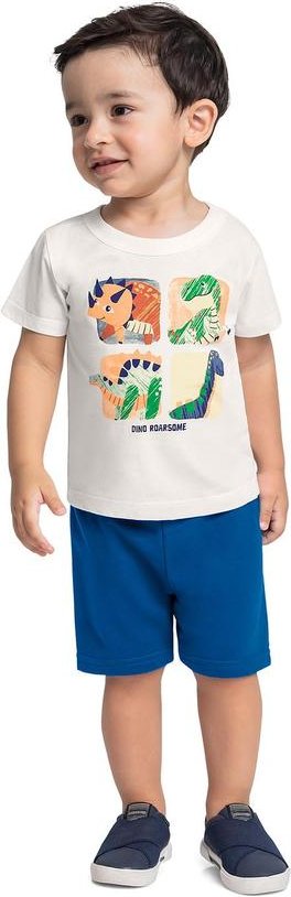 Imagem principal Conjunto Camiseta Dino Bermuda Bee Loop Bege Bee Loop