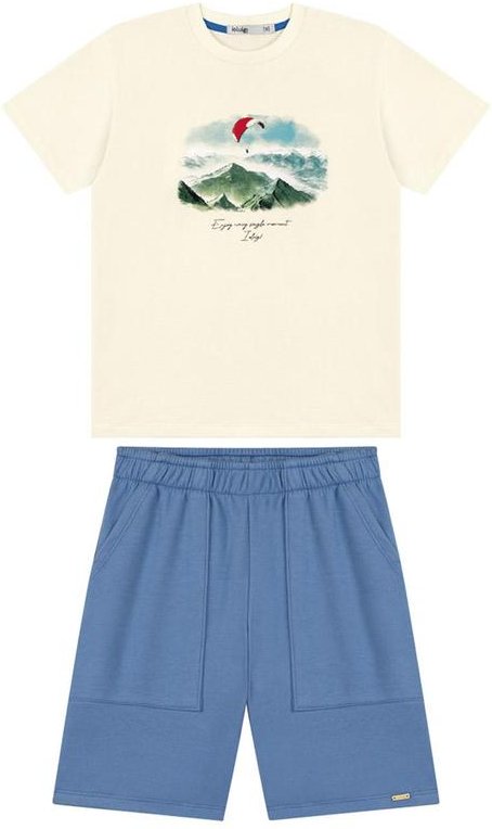 Imagem principal Conjunto Camiseta e Bermuda Alfaiataria Bege Ioluig Ioluig