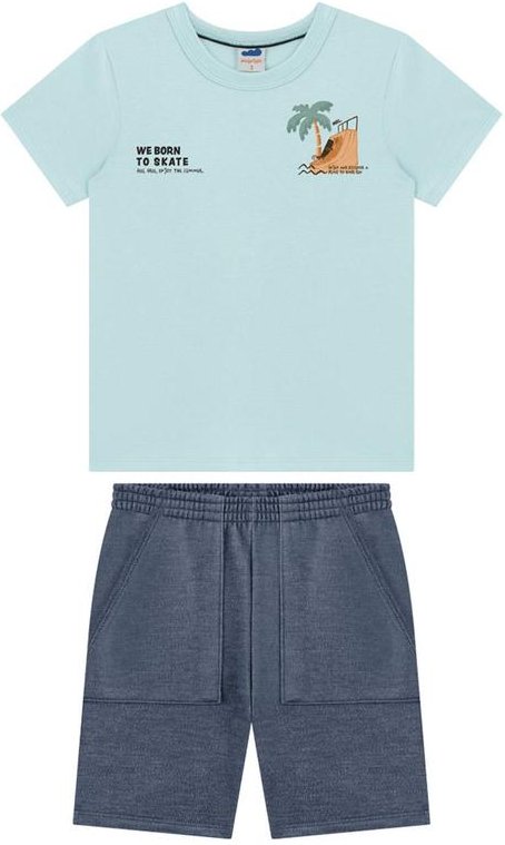 Imagem principal Conjunto Camiseta e Bermuda Azul Marlan Marlan