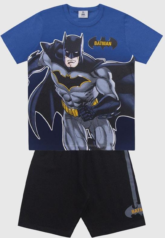 Imagem principal Conjunto Camiseta e Bermuda Batman Azul Fakini Kids Fakini Kids