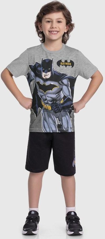 Imagem principal Conjunto Camiseta e Bermuda Batman Cinza Fakini Kids Fakini Kids