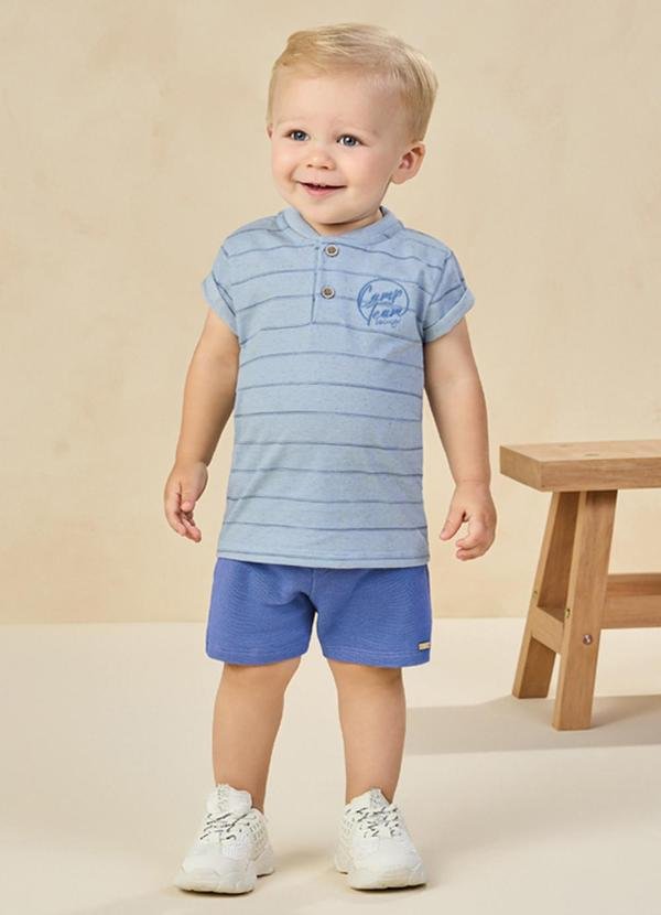 Imagem principal Conjunto Camiseta e Bermuda em Azul Ioluig Ioluig