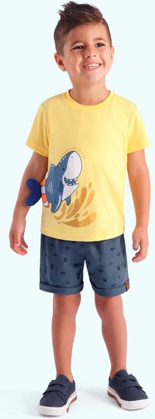 Imagem principal Conjunto Camiseta e Bermuda Infantil Amarelo Ddk Ddk