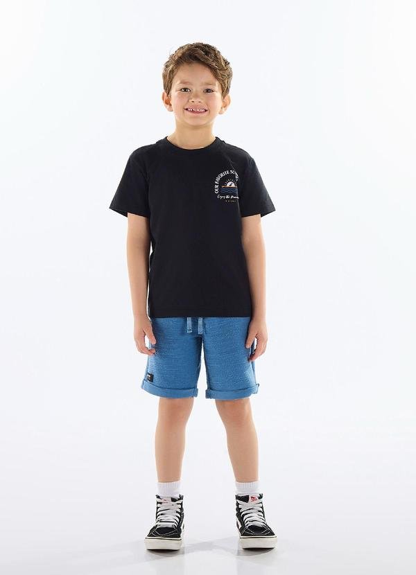 Imagem principal Conjunto Camiseta e Bermuda Infantil Preto Quimby Quimby