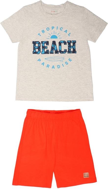 Imagem principal Conjunto Camiseta e Bermuda Laranja Tink Bink Tink Bink