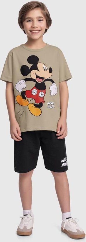 Imagem principal Conjunto Camiseta e Bermuda Mickey Bege Fakini Kids Fakini Kids