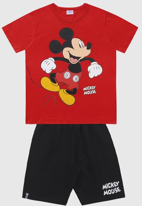 Imagem principal Conjunto Camiseta e Bermuda Mickey Laranja Fakini Kids Fakini Kids