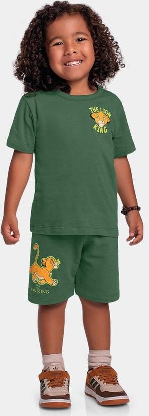 Imagem principal Conjunto Camiseta e Bermuda Rei Leao Verde Fakini Kids Fakini Kids