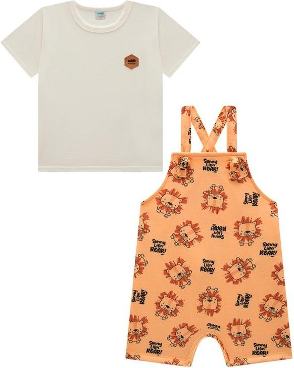 Imagem principal Conjunto Camiseta e Jardineira Sunny Amarelo Marlan Marlan