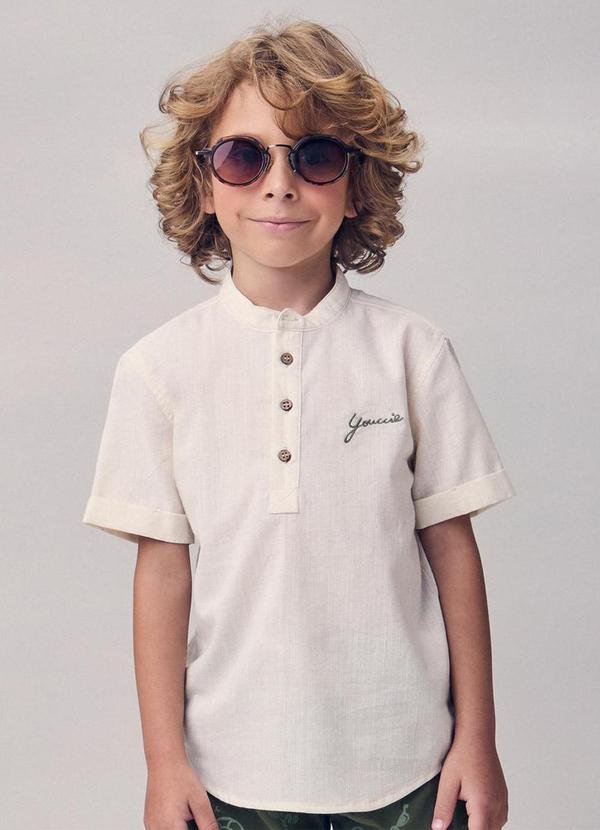 Conjunto Casual com Bordado Youccie Bege