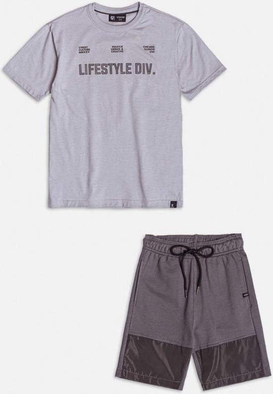 Imagem principal Conjunto Cinza com Estampa Lifestyle Cinza Youccie Youccie