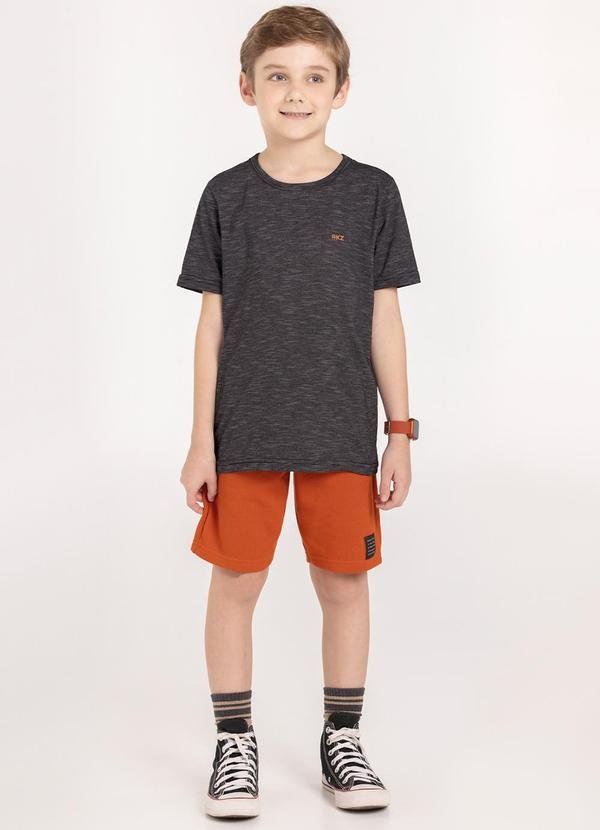 Imagem principal Conjunto com Bermuda de Moletom e Camiseta Preto Alakazoo Alakazoo