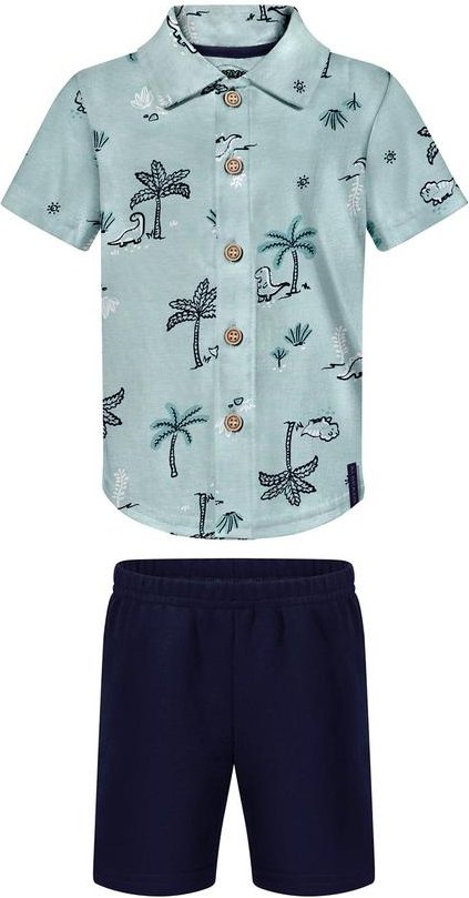 Imagem principal Conjunto com Camisa Estampada e Bermuda Verde Alakazoo Alakazoo