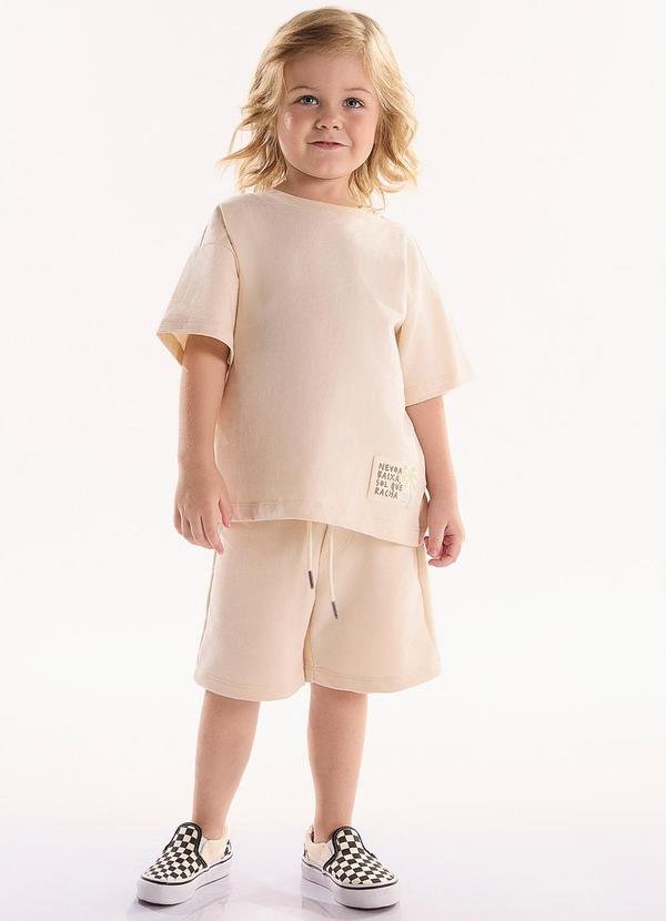 Imagem principal Conjunto com Camiseta e Bermuda Bege Bee Loop Bee Loop