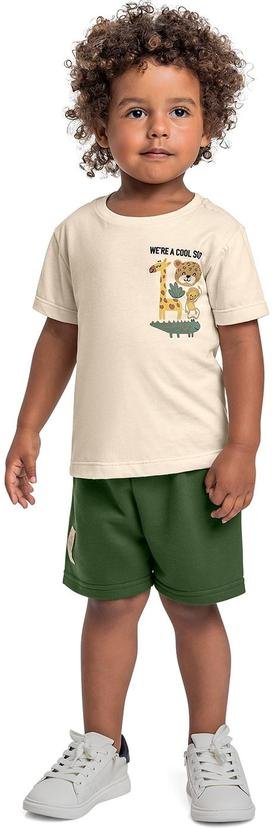 Imagem principal Conjunto com Camiseta e Bermuda Bege Bee Loop Bee Loop