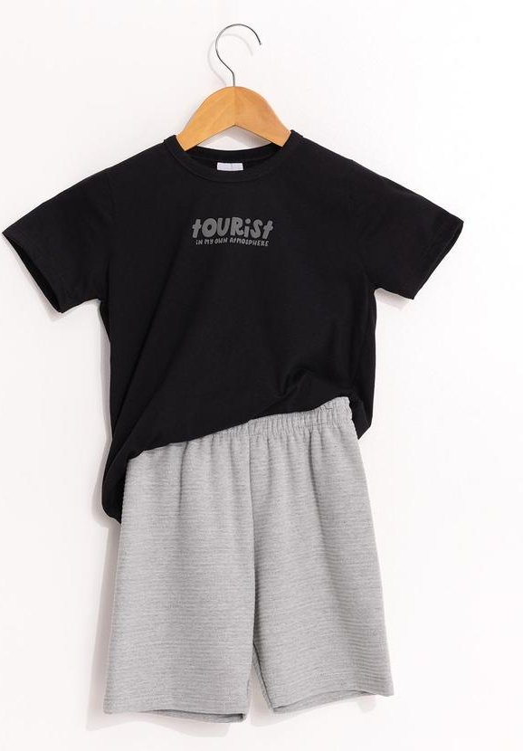 Conjunto com Camiseta Preto