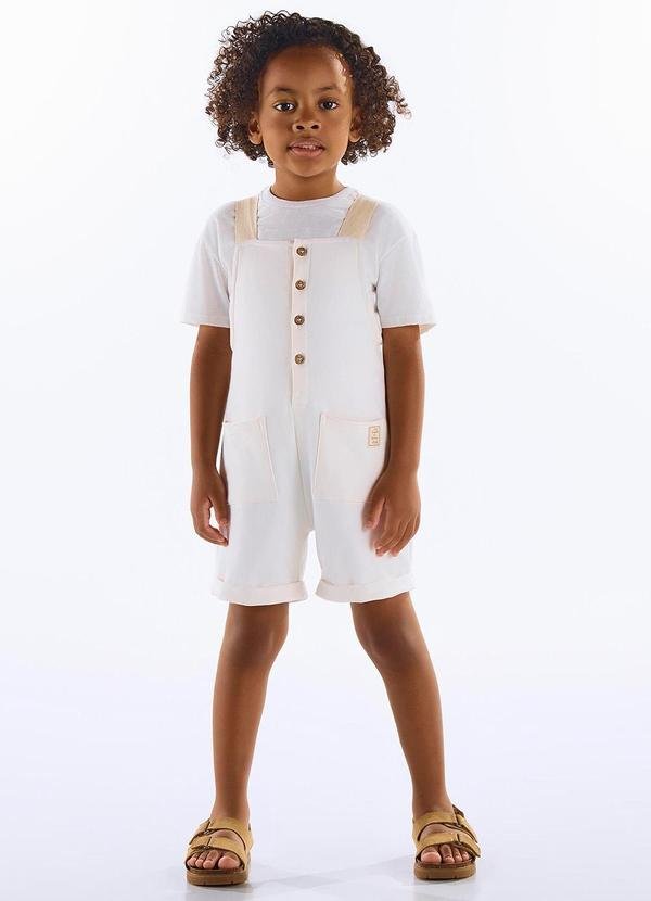 Imagem principal Conjunto com Jardineira e Camiseta Branco Up Baby Up Baby