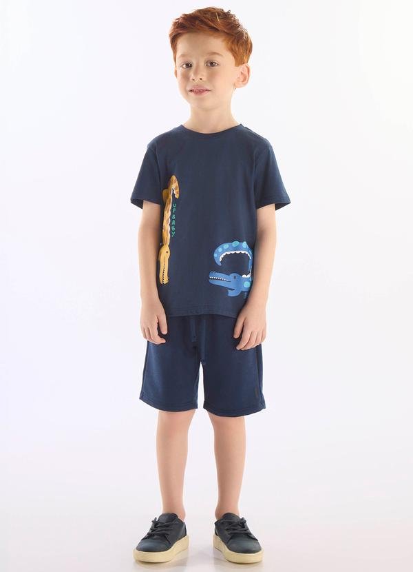 Imagem principal Conjunto Crocodilo Camiseta Bermuda Up Baby Azul