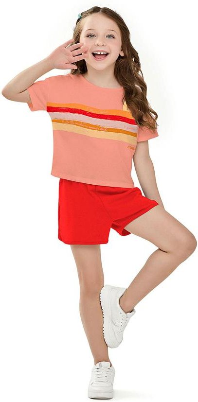 Imagem principal Conjunto Curto Infantil Menina Solar Laranja Elian Elian