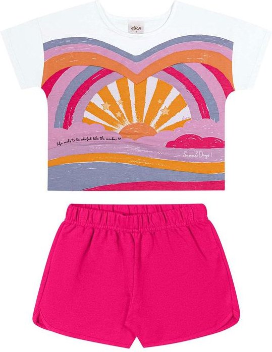 Imagem principal Conjunto Curto Infantil Menina Solar Rosa Elian Elian