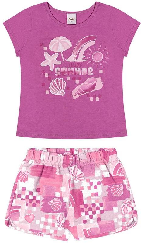 Imagem principal Conjunto Curto Infantil Menina Verão Rosa Elian Elian