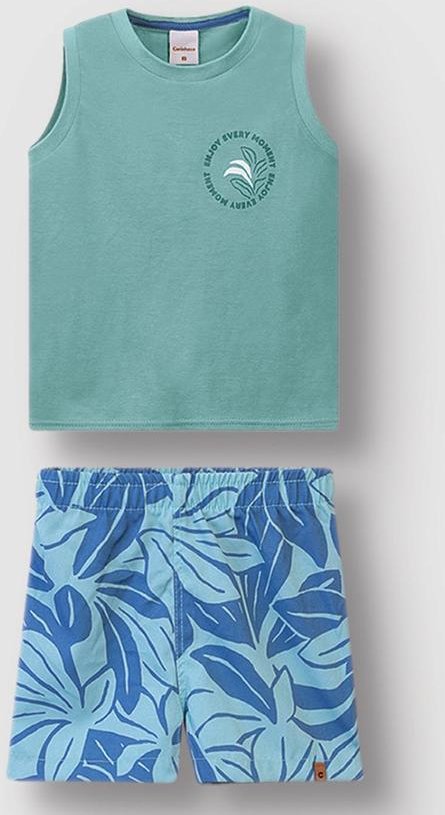 Imagem principal Conjunto Enjoy Every Moment Menino Azul Turquesa Carinhoso Carinhoso