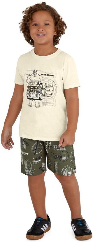 Imagem principal Conjunto Hulk em Microfibra Off White Malwee Kids Malwee Kids
