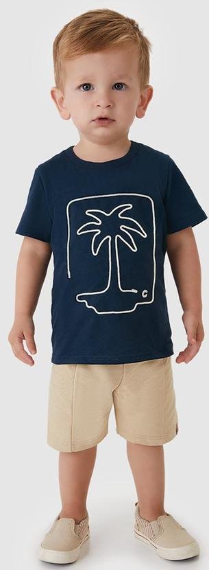 Imagem principal Conjunto Ilha Bordada Menino Azul Marinho Carinhoso Carinhoso