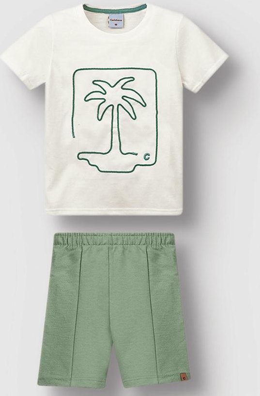 Imagem principal Conjunto Ilha Bordada Menino Off White Carinhoso Carinhoso