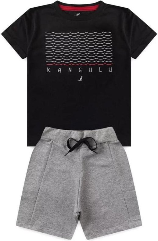 Imagem principal Conjunto Inf. Menino Ondas Kangulu Preto Rosa Azul Rosa Azul