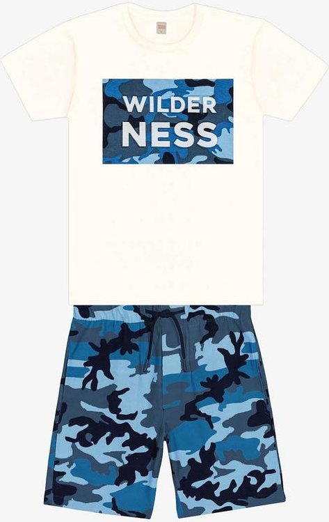 Imagem principal Conjunto Infantil Camiseta com Bermuda Bege Trick Nick Trick Nick