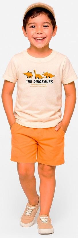 Imagem principal Conjunto Infantil Camiseta com Bermuda Bege Select Select