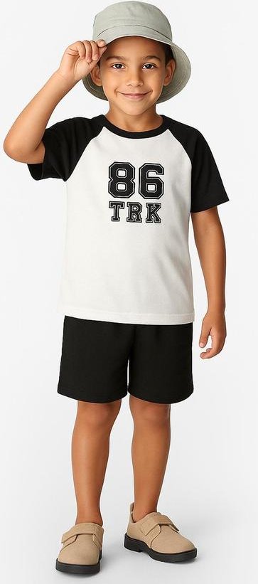 Imagem principal Conjunto Infantil Camiseta com Bermuda Preto Trick Nick Trick Nick