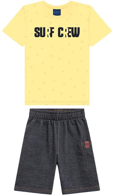 Imagem principal Conjunto Infantil Camiseta e Bermuda Amarelo Ddk Ddk