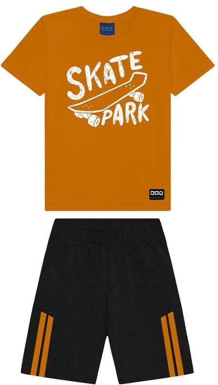 Imagem principal Conjunto Infantil Camiseta e Bermuda Laranja Ddk Ddk