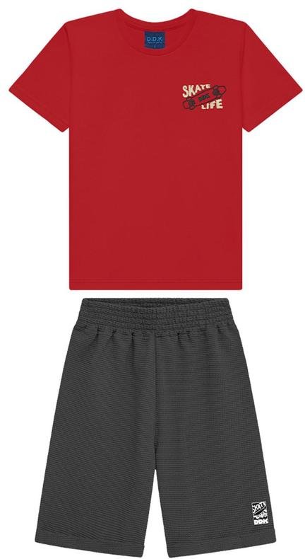 Imagem principal Conjunto Infantil Camiseta e Bermuda Marrom Ddk Ddk
