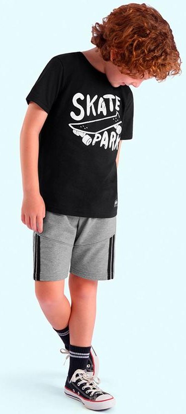 Imagem principal Conjunto Infantil Camiseta e Bermuda Preto Ddk Ddk