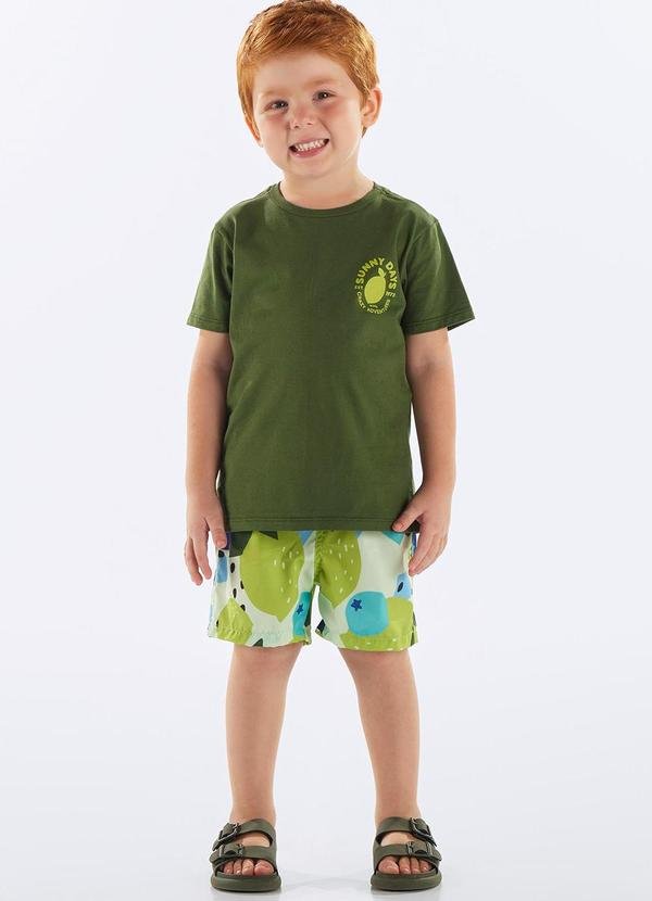 Conjunto Infantil Camiseta e Short Verde
