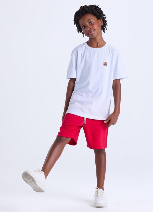 Imagem principal Conjunto Infantil Camiseta Lisa Aplique Branco VIDA COSTEIRA VIDA COSTEIRA