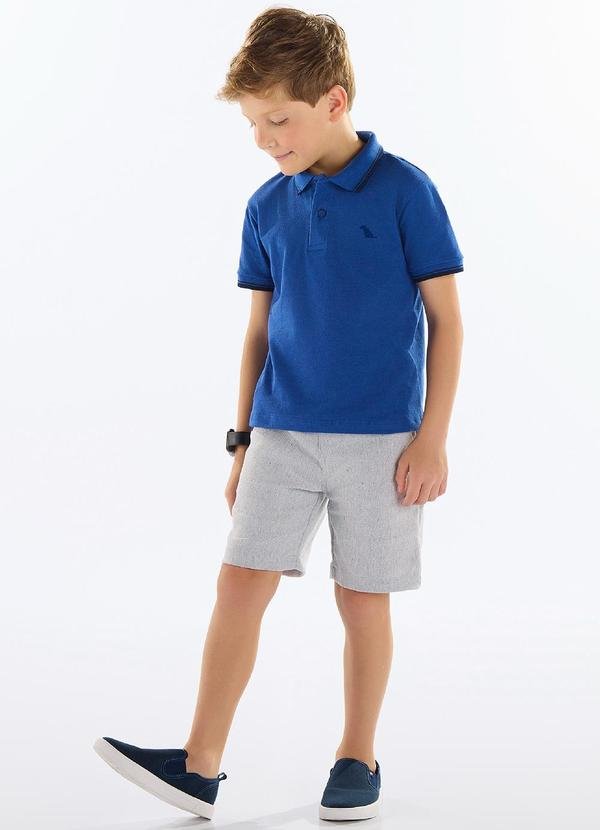 Imagem principal Conjunto Infantil com Polo e Bermuda Azul Quimby Quimby