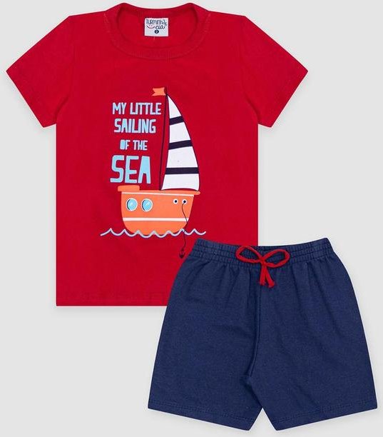 Imagem principal Conjunto Infantil Masculino Barco Vermelho Turminha Turminha