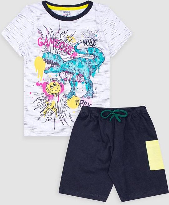 Imagem principal Conjunto Infantil Masculino Meia Malha Jet Preto Turminha Turminha