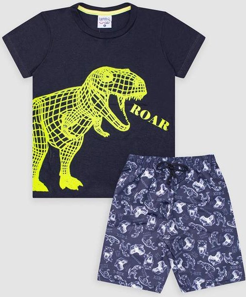 Imagem principal Conjunto Infantil Masculino Meia Malha Preto Turminha Turminha