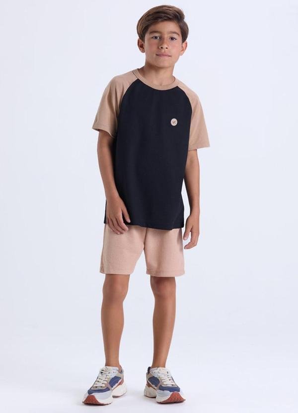 Imagem principal Conjunto Infantil Masculino Raglan Bege VIDA COSTEIRA VIDA COSTEIRA