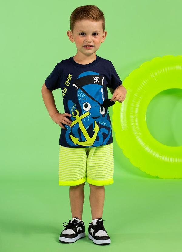 Imagem principal Conjunto Infantil Meia Malha Azul Turminha Turminha