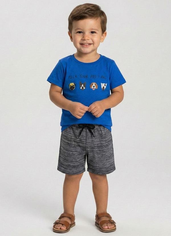 Imagem principal Conjunto Infantil Meia Malha Dog Azul Turminha Turminha