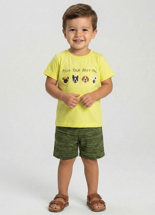 Imagem principal Conjunto Infantil Meia Malha Dog Verde Turminha Turminha