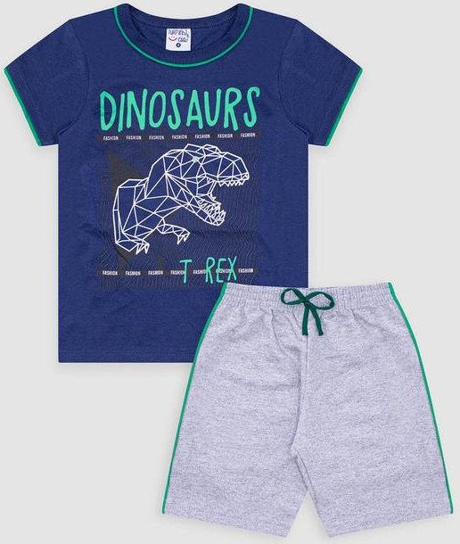 Imagem principal Conjunto Infantil Meia Malha/Moletom Azul Turminha Turminha