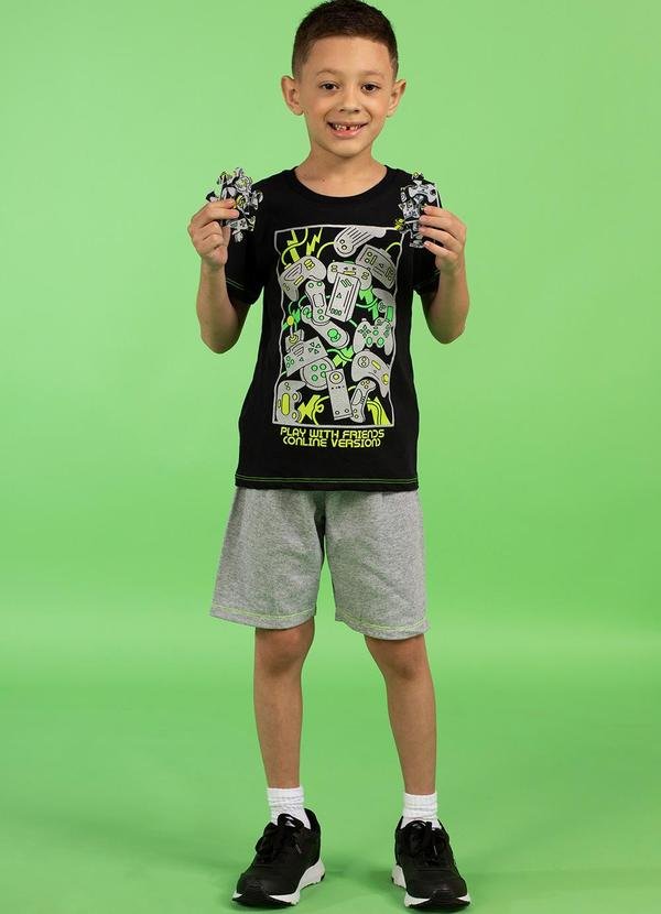 Imagem principal Conjunto Infantil Meia Malha Preto Turminha Turminha